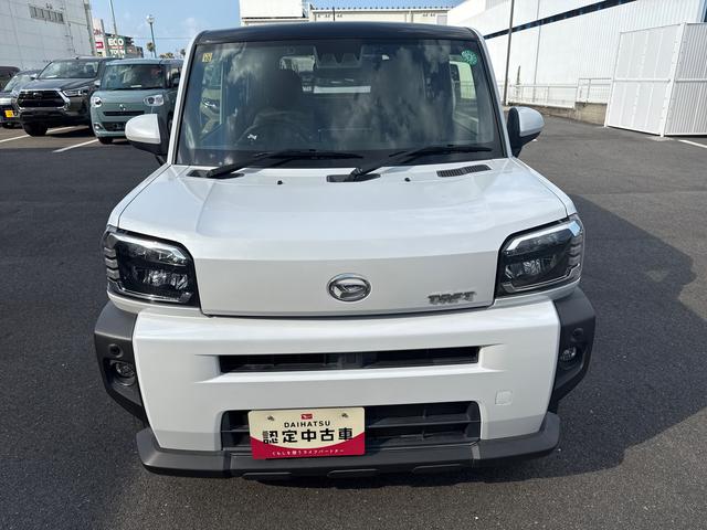 タフトＧターボターボ車　インパネシフト　プッシュスタートスイッチ　電子カードキー　　カーナビ　シートヒーター　　アルミ　オートマチックハイビーム　ガラスルーフ　レーンアシスト　ＡＢＳ　衝突軽減ブレーキサポート（鹿児島県）の中古車