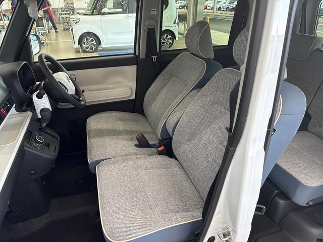 ムーヴキャンバスストライプスGターボターボ車 インパネシフト プッシュスタートスイッチ 電子カードキー 電動パーキングブレーキ 左右オートスライド レーダーブレーキ オートハイビーム レーンキープ ABS(鹿児島県)の中古車