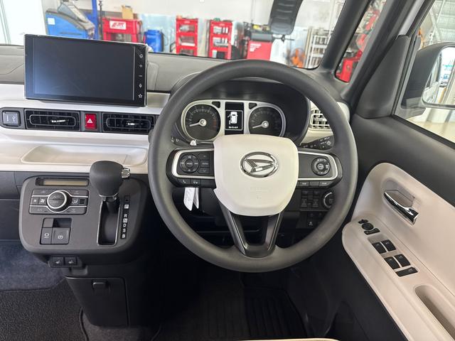 ムーヴキャンバスストライプスGターボターボ車 インパネシフト プッシュスタートスイッチ 電子カードキー 電動パーキングブレーキ 左右オートスライド レーダーブレーキ オートハイビーム レーンキープ ABS(鹿児島県)の中古車