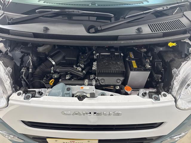 ムーヴキャンバスストライプスGターボターボ車 インパネシフト プッシュスタートスイッチ 電子カードキー 電動パーキングブレーキ 左右オートスライド レーダーブレーキ オートハイビーム レーンキープ ABS(鹿児島県)の中古車