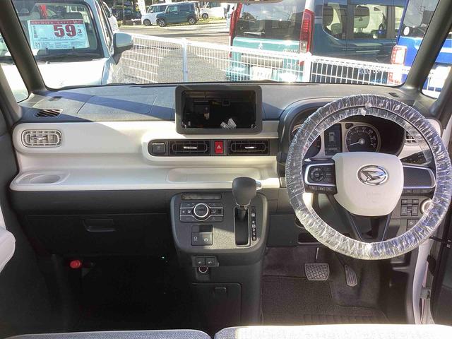 ムーヴキャンバスストライプスＧインパネシフト　プッシュスタートスイッチ　電子カードキー　電動パーキングブレーキ　衝突被害軽減　車線逸脱　オートハイビーム　ＡＢＳ　両側パワースライドドア（鹿児島県）の中古車