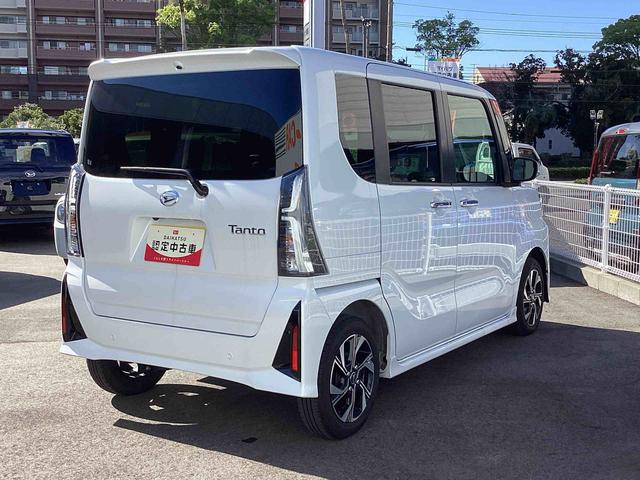 タントカスタムＸインパネシフト　プッシュスタートスイッチ　電子カードキー　電動パーキングブレーキ　両側電動スライドドア　レーンキープアシスト　オートマチックハイビーム　前後ブレーキサポート　アルミホイール（鹿児島県）の中古車