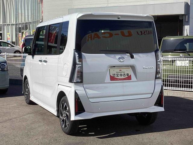 タントカスタムＸインパネシフト　プッシュスタートスイッチ　電子カードキー　電動パーキングブレーキ　両側電動スライドドア　レーンキープアシスト　オートマチックハイビーム　前後ブレーキサポート　アルミホイール（鹿児島県）の中古車