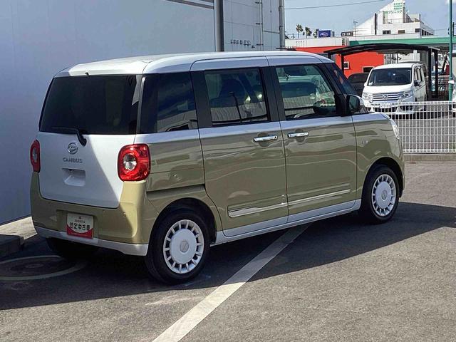 ムーヴキャンバスストライプスGインパネシフト ディスプレイオーディオ 電子カードキー 電動パーキングブレーキ 両側電動スライドドア 車線逸脱警告 衝突被害軽減システム(鹿児島県)の中古車