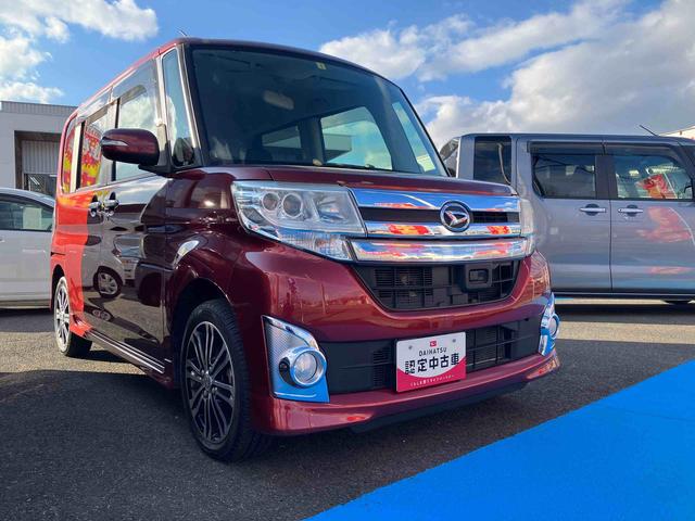 タントカスタムＲＳ　ＳＡ２ＷＤ　ＣＶＴ　６６０ｃｃ　ターボ　カーナビ　衝突被害軽減ブレーキ　横滑り防止装置　ＡＢＳ　アイドリングストップ　プッシュボタンスタート　両側電動スライドドア　オートエアコン　ベンチシート（福島県）の中古車