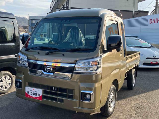 ハイゼットトラックジャンボエクストラ４ＷＤ　フロアシフトＣＶＴ　６６０ｃｃ　衝突被害軽減ブレーキ　横滑り防止装置　ＡＢＳ　アイドリングストップ　プッシュボタンスタート　エアコン　パワーステアリング　運転席・助手席エアバッグ（福島県）の中古車