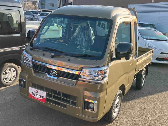 ハイゼットトラックジャンボエクストラ４ＷＤ　フロアシフトＣＶＴ　６６０ｃｃ　衝突被害軽減ブレーキ　横滑り防止装置　ＡＢＳ　アイドリングストップ　プッシュボタンスタート　エアコン　パワーステアリング　運転席・助手席エアバッグ（福島県）の中古車