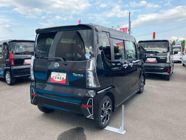 タントカスタムＸ２ＷＤ　６６０ｃｃ　カーナビ　全方位モニター　ドライブレコーダー　衝突被害軽減ブレーキ　横滑り防止装置　ＡＢＳ　アイドリングストップ　プッシュボタンスタート　両側電動スライドドア　前席シートヒーター（福島県）の中古車