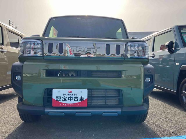タフトＧターボ　ダーククロムベンチャー４ＷＤ　ＣＶＴ　ターボ　６６０ｃｃ　クルーズコントロール　電動パーキングブレーキ　衝突被害軽減ブレーキ　横滑り防止装置　ＡＢＳ　アイドリングストップ　プッシュボタンスタート　スカイフィールトップ（福島県）の中古車