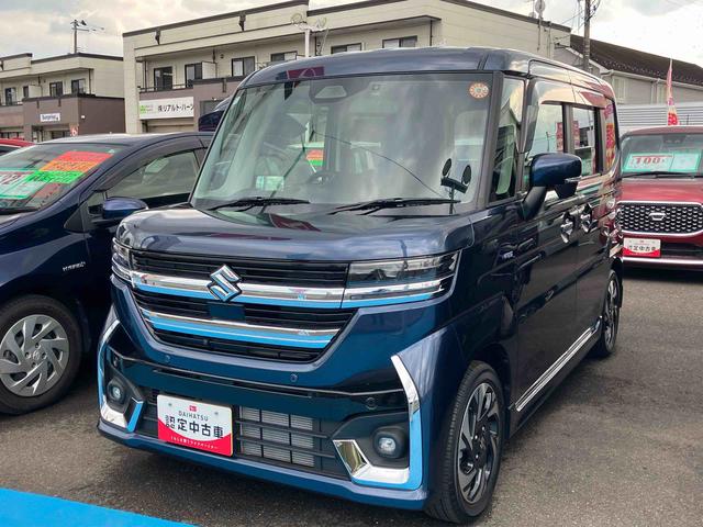 スペーシアカスタムハイブリッドＸＳターボ４ＷＤ　ＣＶＴ　６６０ｃｃ　全方位モニター付メモリーナビ　デュアルセンサーブレーキサポートＩＩ　インタークラーターボ　サイド・カーテンシールドエアバッグ　ドライブレコーダー　前席シートヒーター（福島県）の中古車