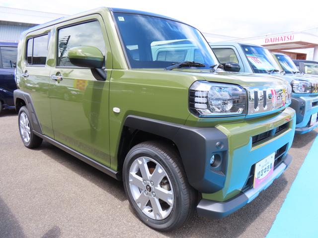 タフトＧターボ　クロムベンチャー２ＷＤ　ＣＶＴ　６６０ｃｃ　スカイフィールトップ　ナビ　バックモニター　全席シートヒーター　衝突被害軽減ブレーキ　横滑り防止装置　ＡＢＳ　アイドリングストップ　プッシュボタンスタート　クルコン（福島県）の中古車