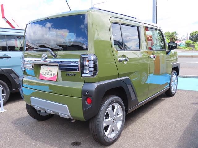 タフトＧターボ　クロムベンチャー２ＷＤ　ＣＶＴ　６６０ｃｃ　スカイフィールトップ　ナビ　バックモニター　全席シートヒーター　衝突被害軽減ブレーキ　横滑り防止装置　ＡＢＳ　アイドリングストップ　プッシュボタンスタート　クルコン（福島県）の中古車