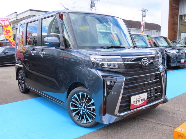 タントカスタムＲＳ２ＷＤ　ＣＶＴ　６６０ｃｃ　ターボ　両側電動スライドドア　衝突被害軽減ブレーキ　横滑り防止装置　ＡＢＳ　アイドリングストップ　プッシュボタンスタート　全席シートヒーター　ナビ用全方位カメラ（福島県）の中古車