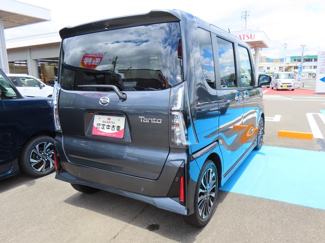 タントカスタムＲＳ２ＷＤ　ＣＶＴ　６６０ｃｃ　ターボ　両側電動スライドドア　衝突被害軽減ブレーキ　横滑り防止装置　ＡＢＳ　アイドリングストップ　プッシュボタンスタート　全席シートヒーター　ナビ用全方位カメラ（福島県）の中古車