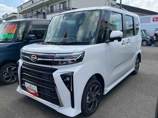 タントカスタムＸ４ＷＤ　ＣＶＴ　６６０ｃｃ　両側電動スライドドア　衝突被害軽減ブレーキ　横滑り防止装置　ＡＢＳ　サイドエアバッグ　プッシュボタンスタート　オートエアコン　前席シートヒーター　電動パーキングブレーキ（福島県）の中古車