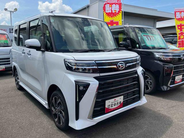 タントカスタムＸ４ＷＤ　ＣＶＴ　６６０ｃｃ　両側電動スライドドア　衝突被害軽減ブレーキ　横滑り防止装置　ＡＢＳ　サイドエアバッグ　プッシュボタンスタート　オートエアコン　前席シートヒーター　電動パーキングブレーキ（福島県）の中古車
