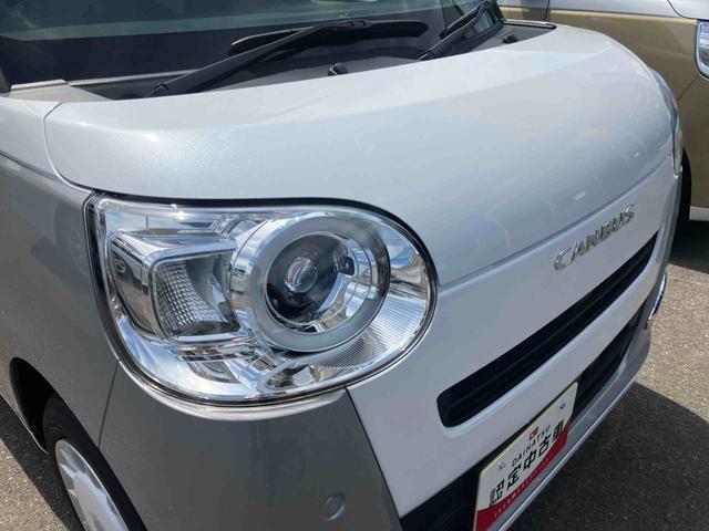 ムーヴキャンバスストライプスＧ２ＷＤ　ＣＶＴ　６６０ｃｃ　両側電動スライドドア　衝突被害軽減ブレーキ　横滑り防止装置　ＡＢＳ　アイドリングストップ　プッシュボタンスタート　ホットカップホルダー　前席シートヒーター　ベンチシート（福島県）の中古車