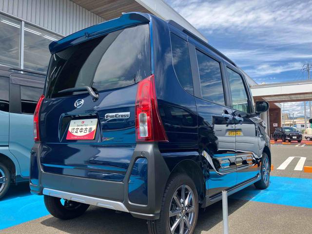 タントファンクロス４ＷＤ　ＣＶＴ　６６０ｃｃ　両側電動スライドドア　衝突被害軽減ブレーキ　横滑り防止装置　ＡＢＳ　アイドリングストップ　プッシュボタンスタート　ベンチシート　前席シートヒーター　シートバックテーブル（福島県）の中古車