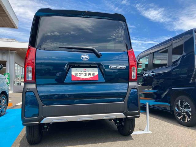 タントファンクロス４ＷＤ　ＣＶＴ　６６０ｃｃ　両側電動スライドドア　衝突被害軽減ブレーキ　横滑り防止装置　ＡＢＳ　アイドリングストップ　プッシュボタンスタート　ベンチシート　前席シートヒーター　シートバックテーブル（福島県）の中古車