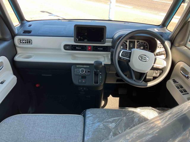ムーヴキャンバスストライプスＧ２ＷＤ　ＣＶＴ　６６０ｃｃ　両側電動スライドドア　衝突被害軽減ブレーキ　横滑り防止装置　ＡＢＳ　アイドリングストップ　プッシュボタンスタート　ホットカップホルダー　前席シートヒーター　届出済未使用車（福島県）の中古車