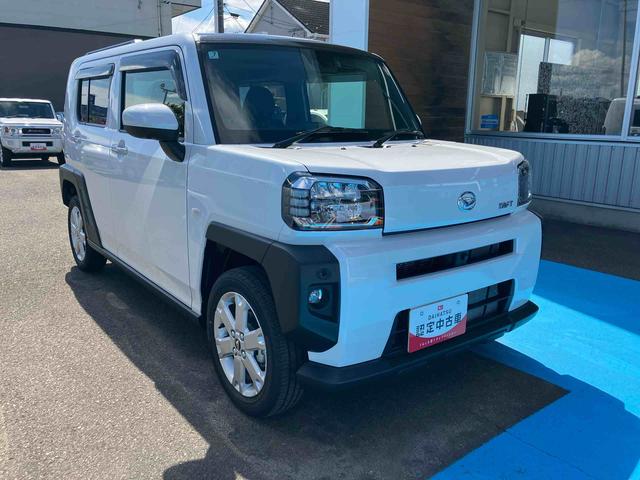 タフトG4WD CVT 660cc スカイフィールトップ クルーズコントロール 衝突被害軽減ブレーキ 横滑り防止装置 ABS アイドリングストップ プッシュボタンスタート 前席シートヒーター(福島県)の中古車