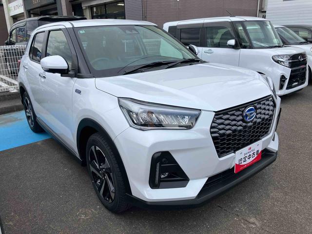 ロッキープレミアムG HEV スマートアシスト搭載2WD CVT 1200cc ハイブリッド 衝突被害軽減ブレーキ 横滑り防止装置 ABS サイドエアバッグ プッシュボタンスタート クルーズコントロール ディスプレイオーディオ 全方位モニター(福島県)の中古車