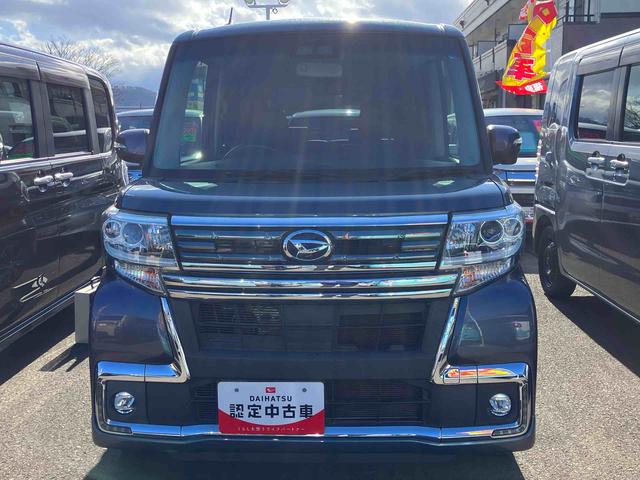 タントカスタムＲＳ　トップエディションＳＡIII　ターボ２ＷＤ　ＣＶＴ　６６０ｃｃ　ターボ　社外ナビ・バックモニター　衝突被害軽減ブレーキ　横滑り防止装置　ＡＢＳ　アイドリングストップ　プッシュボタンスタート　両側電動スライドドア　運転席シートヒーター（福島県）の中古車