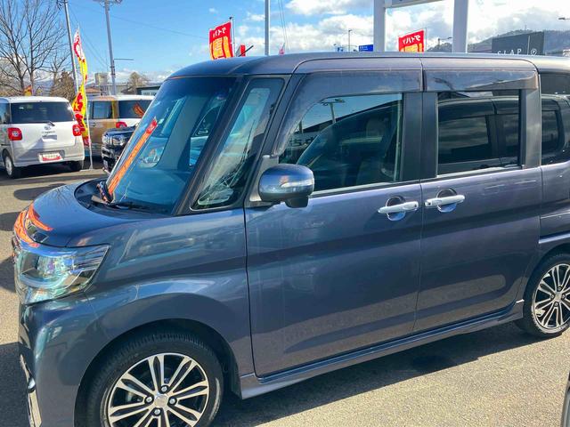 タントカスタムＲＳ　トップエディションＳＡIII　ターボ２ＷＤ　ＣＶＴ　６６０ｃｃ　ターボ　社外ナビ・バックモニター　衝突被害軽減ブレーキ　横滑り防止装置　ＡＢＳ　アイドリングストップ　プッシュボタンスタート　両側電動スライドドア　運転席シートヒーター（福島県）の中古車