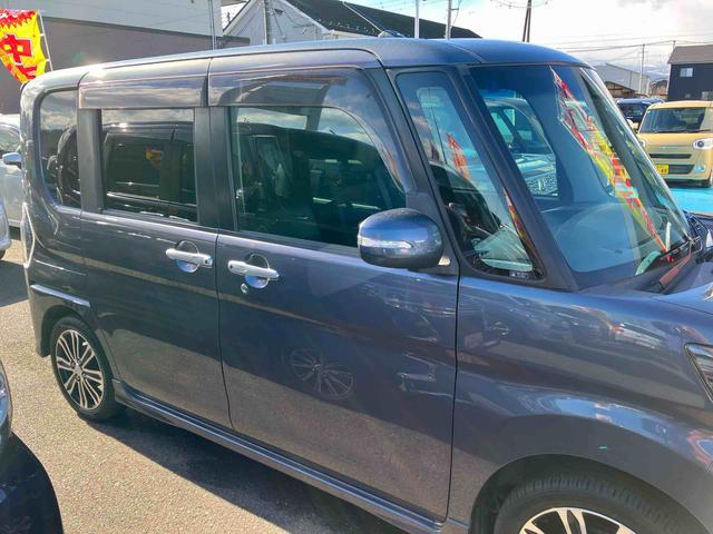 タントカスタムＲＳ　トップエディションＳＡIII　ターボ２ＷＤ　ＣＶＴ　６６０ｃｃ　ターボ　社外ナビ・バックモニター　衝突被害軽減ブレーキ　横滑り防止装置　ＡＢＳ　アイドリングストップ　プッシュボタンスタート　両側電動スライドドア　運転席シートヒーター（福島県）の中古車