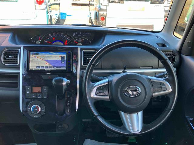 タントカスタムＲＳ　トップエディションＳＡIII　ターボ２ＷＤ　ＣＶＴ　６６０ｃｃ　ターボ　社外ナビ・バックモニター　衝突被害軽減ブレーキ　横滑り防止装置　ＡＢＳ　アイドリングストップ　プッシュボタンスタート　両側電動スライドドア　運転席シートヒーター（福島県）の中古車