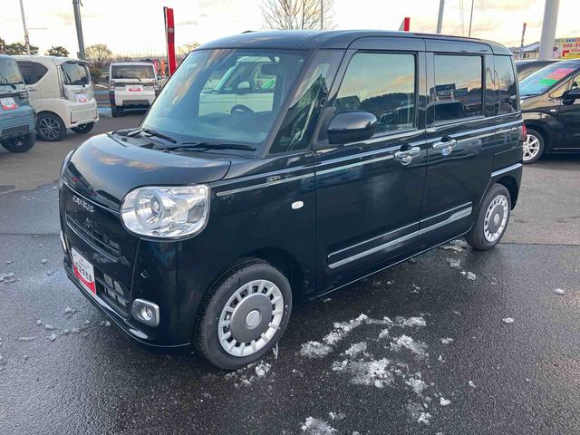 ムーヴキャンバスセオリーＧ　届出済未使用車２ＷＤ　ＣＶＴ　６６０ｃｃ　両側電動スライドドア　衝突被害軽減ブレーキ　横滑り防止装置　ＡＢＳ　アイドリングストップ　プッシュボタンスタート　全席シートヒーター　オーディオレス　届出済未使用車（福島県）の中古車