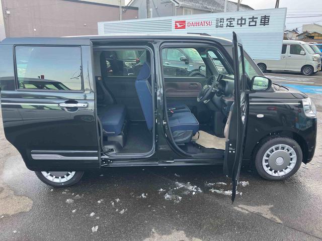 ムーヴキャンバスセオリーＧ　届出済未使用車２ＷＤ　ＣＶＴ　６６０ｃｃ　両側電動スライドドア　衝突被害軽減ブレーキ　横滑り防止装置　ＡＢＳ　アイドリングストップ　プッシュボタンスタート　全席シートヒーター　オーディオレス　届出済未使用車（福島県）の中古車