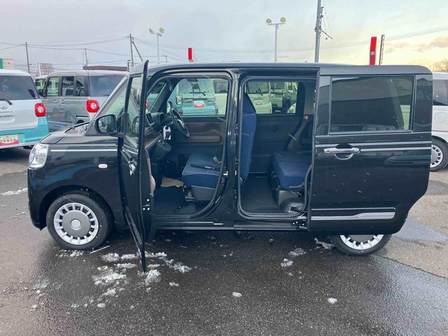 ムーヴキャンバスセオリーＧ　届出済未使用車２ＷＤ　ＣＶＴ　６６０ｃｃ　両側電動スライドドア　衝突被害軽減ブレーキ　横滑り防止装置　ＡＢＳ　アイドリングストップ　プッシュボタンスタート　全席シートヒーター　オーディオレス　届出済未使用車（福島県）の中古車