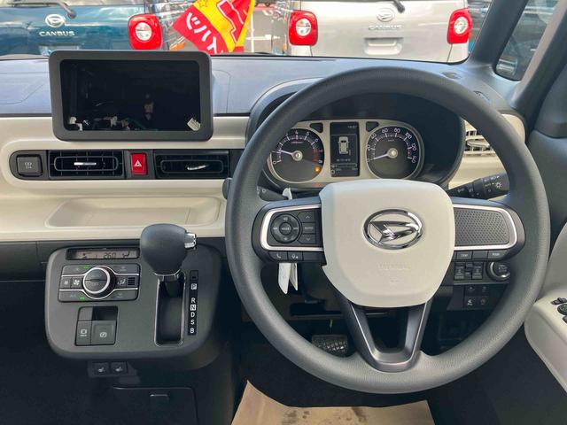 ムーヴキャンバスストライプスＧ　届出済未使用車４ＷＤ　ＣＶＴ　６６０ｃｃ　衝突被害軽減ブレーキ　横滑り防止装置　ＡＢＳ　サイドエアバッグ　アイドリングストップ　プッシュボタンスタート　両側電動スライドドア　ベンチシート　全席シートヒーター（福島県）の中古車