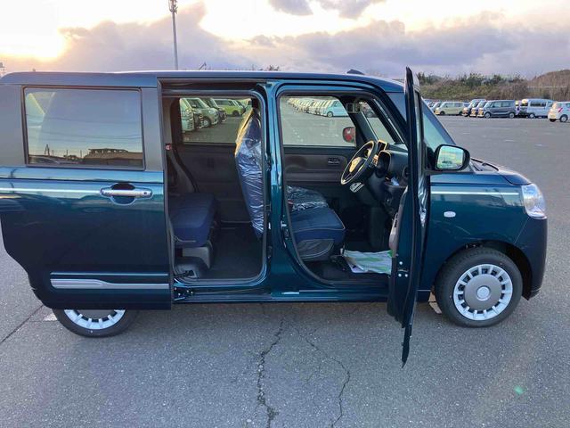 ムーヴキャンバスセオリーＧ　届出済未使用車２ＷＤ　ＣＶＴ　６６０ｃｃ　両側電動スライドドア　衝突被害軽減ブレーキ　横滑り防止装置　ＡＢＳ　サイドエアバッグ　アイドリングストップ　プッシュボタンスタート　全席シートヒーター　届出済未使用車（福島県）の中古車