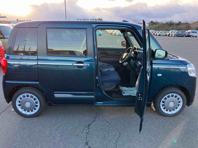 ムーヴキャンバスセオリーＧ　届出済未使用車２ＷＤ　ＣＶＴ　６６０ｃｃ　両側電動スライドドア　衝突被害軽減ブレーキ　横滑り防止装置　ＡＢＳ　サイドエアバッグ　アイドリングストップ　プッシュボタンスタート　全席シートヒーター　届出済未使用車（福島県）の中古車