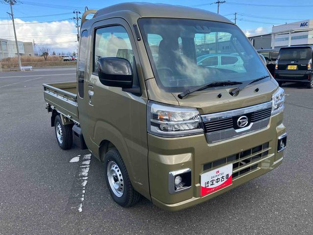 ハイゼットトラックジャンボエクストラ　４ＷＤ　届出済未使用車４ＷＤ　ＣＶＴ　６６０ｃｃ　衝突被害軽減ブレーキ　横滑り防止装置　ＡＢＳ　エアバッグ　アイドリングストップ　プッシュボタンスタート　マニュアルエアコン　パワーステアリング　荷台作業灯　届出済未使用車（福島県）の中古車
