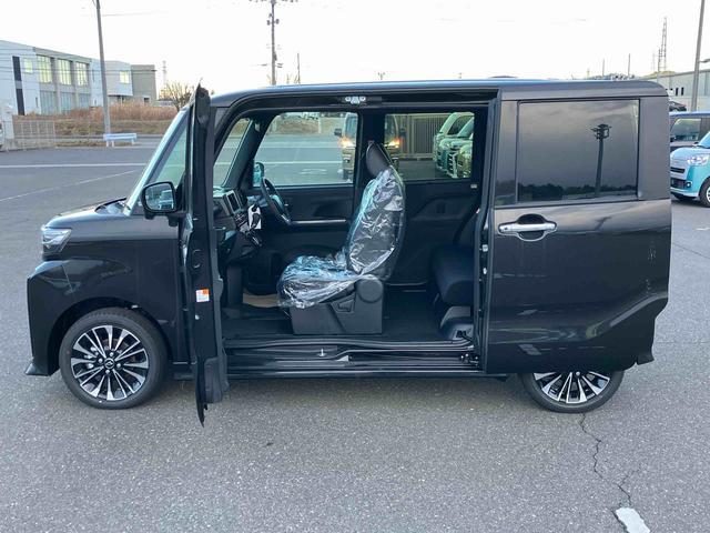 タントカスタムＲＳリミテッド　ターボ　４ＷＤ　届出済未使用車４ＷＤ　ＣＶＴ　６６０ｃｃ　ターボ　ＥＴＣ　両側電動スライドドア　衝突被害軽減ブレーキ　横滑り防止装置　ＡＢＳ　サイドエアバッグ　アイドリングストップ　プッシュボタンスタート　クルーズコントロール（福島県）の中古車