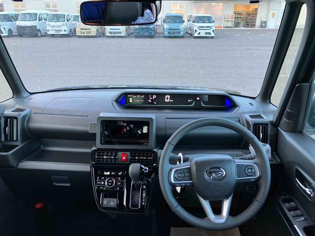 タントカスタムＲＳリミテッド　ターボ　４ＷＤ　届出済未使用車４ＷＤ　ＣＶＴ　６６０ｃｃ　ターボ　ＥＴＣ　両側電動スライドドア　衝突被害軽減ブレーキ　横滑り防止装置　ＡＢＳ　サイドエアバッグ　アイドリングストップ　プッシュボタンスタート　クルーズコントロール（福島県）の中古車