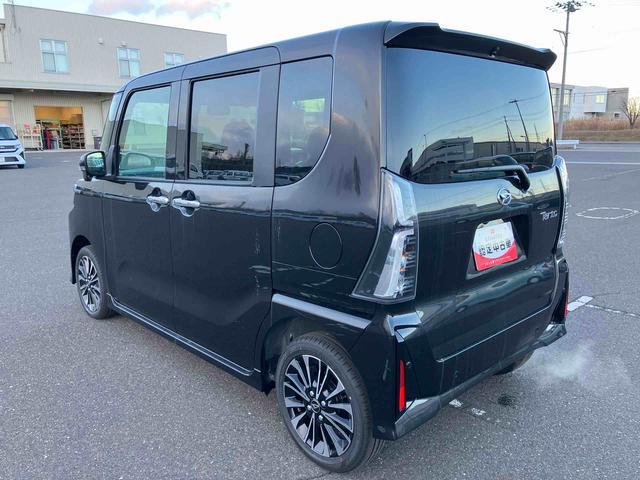 タントカスタムＲＳリミテッド　ターボ　４ＷＤ　届出済未使用車４ＷＤ　ＣＶＴ　６６０ｃｃ　ターボ　ＥＴＣ　両側電動スライドドア　衝突被害軽減ブレーキ　横滑り防止装置　ＡＢＳ　サイドエアバッグ　アイドリングストップ　プッシュボタンスタート　クルーズコントロール（福島県）の中古車