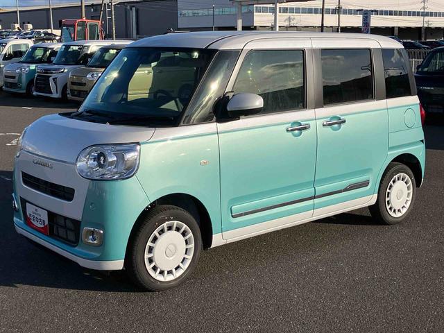 ムーヴキャンバスストライプスＧ　両側電動スライドドア　届出済未使用車　４ＷＤ４ＷＤ　ＣＶＴ　６６０ｃｃ　両側電動スライドドア　衝突被害軽減ブレーキ　横滑り防止装置　ＡＢＳ　サイドエアバッグ　アイドリングストップ　プッシュボタンスタート　前席シートヒーター　届出済未使用車（福島県）の中古車