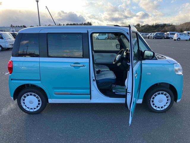 ムーヴキャンバスストライプスＧ　両側電動スライドドア　届出済未使用車　４ＷＤ４ＷＤ　ＣＶＴ　６６０ｃｃ　両側電動スライドドア　衝突被害軽減ブレーキ　横滑り防止装置　ＡＢＳ　サイドエアバッグ　アイドリングストップ　プッシュボタンスタート　前席シートヒーター　届出済未使用車（福島県）の中古車