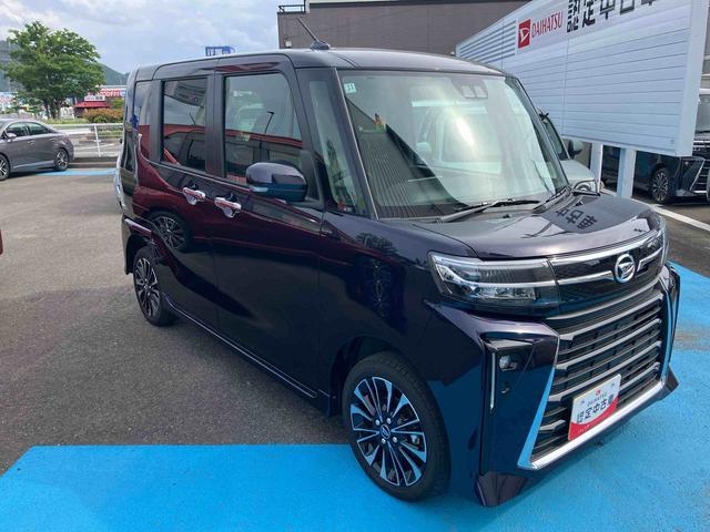 タントカスタムRSリミテッド2WD 660cc ターボ 衝突被害軽減ブレーキ 横滑り防止装置 ABS アイドリングストップ プッシュボタンスタート 両側電動スライドドア ディスプレイオーディオ バックモニター(福島県)の中古車