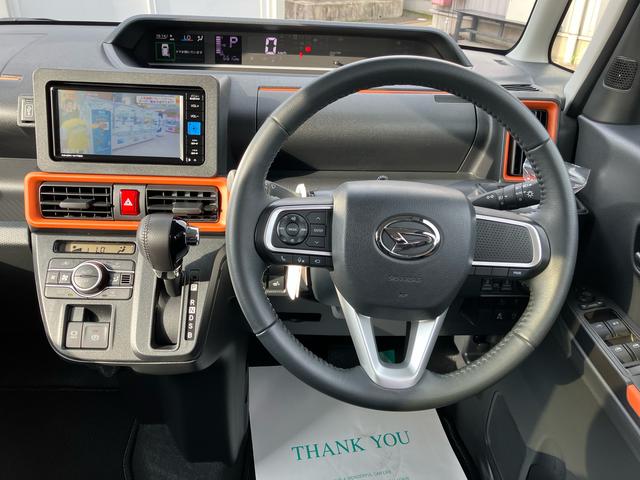 タントファンクロスターボ４ＷＤ　ＣＶＴ　６６０ｃｃ　７インチナビ　パノラマモニター　衝突被害軽減ブレーキ　横滑り防止機能　両側電動スライドドア　前席シートヒーター　アイドリングストップ　プッシュボタンスタート（福島県）の中古車