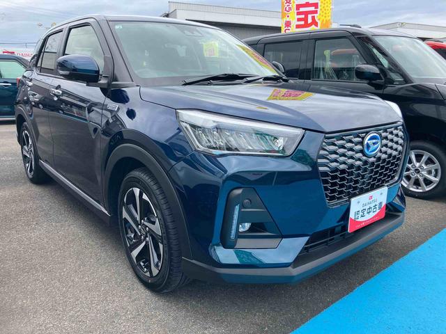 ロッキープレミアムG HEV純正アルミホイール 純正9インチディスプレイオーディオ パノラマモニター ETC装着 ドライブレコーダー装着 オートライト クルーズコントロール 運転席・助手席シートヒーター 電動パーキングブレーキ(福島県)の中古車
