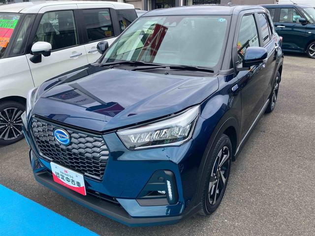 ロッキープレミアムG HEV純正アルミホイール 純正9インチディスプレイオーディオ パノラマモニター ETC装着 ドライブレコーダー装着 オートライト クルーズコントロール 運転席・助手席シートヒーター 電動パーキングブレーキ(福島県)の中古車