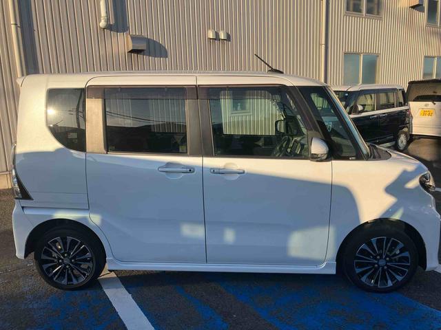 タントカスタムRS4WD CVT ターボ車 純正7インチナビ パノラマモニター 純正アルミホイール 運転席・助手席シートヒーター 両側スライドドア オートライト 衝突回避支援ブレーキ アイドリングストップ 横滑り防止(福島県)の中古車