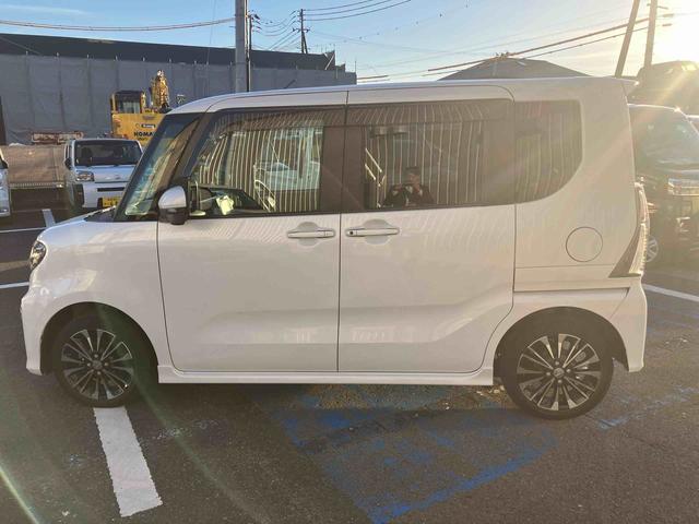 タントカスタムRS4WD CVT ターボ車 純正7インチナビ パノラマモニター 純正アルミホイール 運転席・助手席シートヒーター 両側スライドドア オートライト 衝突回避支援ブレーキ アイドリングストップ 横滑り防止(福島県)の中古車