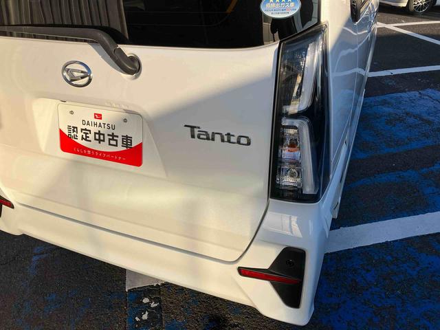 タントカスタムRS4WD CVT ターボ車 純正7インチナビ パノラマモニター 純正アルミホイール 運転席・助手席シートヒーター 両側スライドドア オートライト 衝突回避支援ブレーキ アイドリングストップ 横滑り防止(福島県)の中古車