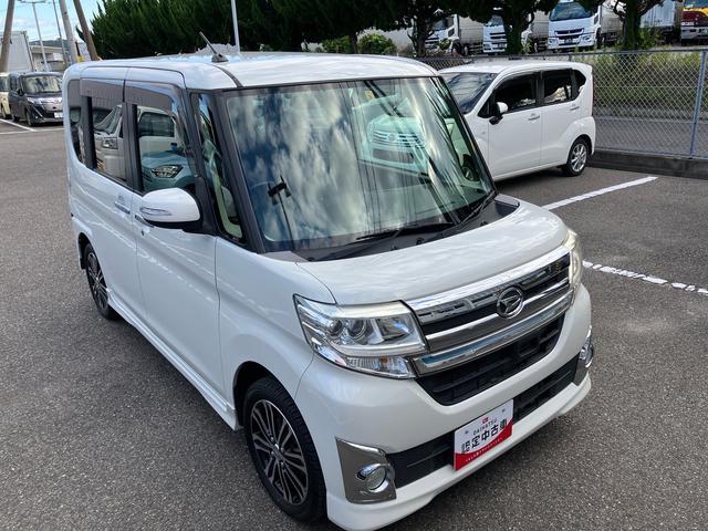 タントカスタムＲＳ　ＳＡ４ＷＤ　ＣＶＴ　ターボ　６６０ｃｃ　カーナビ　バックモニター　両側電動スライドドア　衝突被害軽減ブレーキ　横滑り防止装置　ＡＢＳ　アイドリングストップ　プッシュボタンスタート　ワンオーナー車（福島県）の中古車